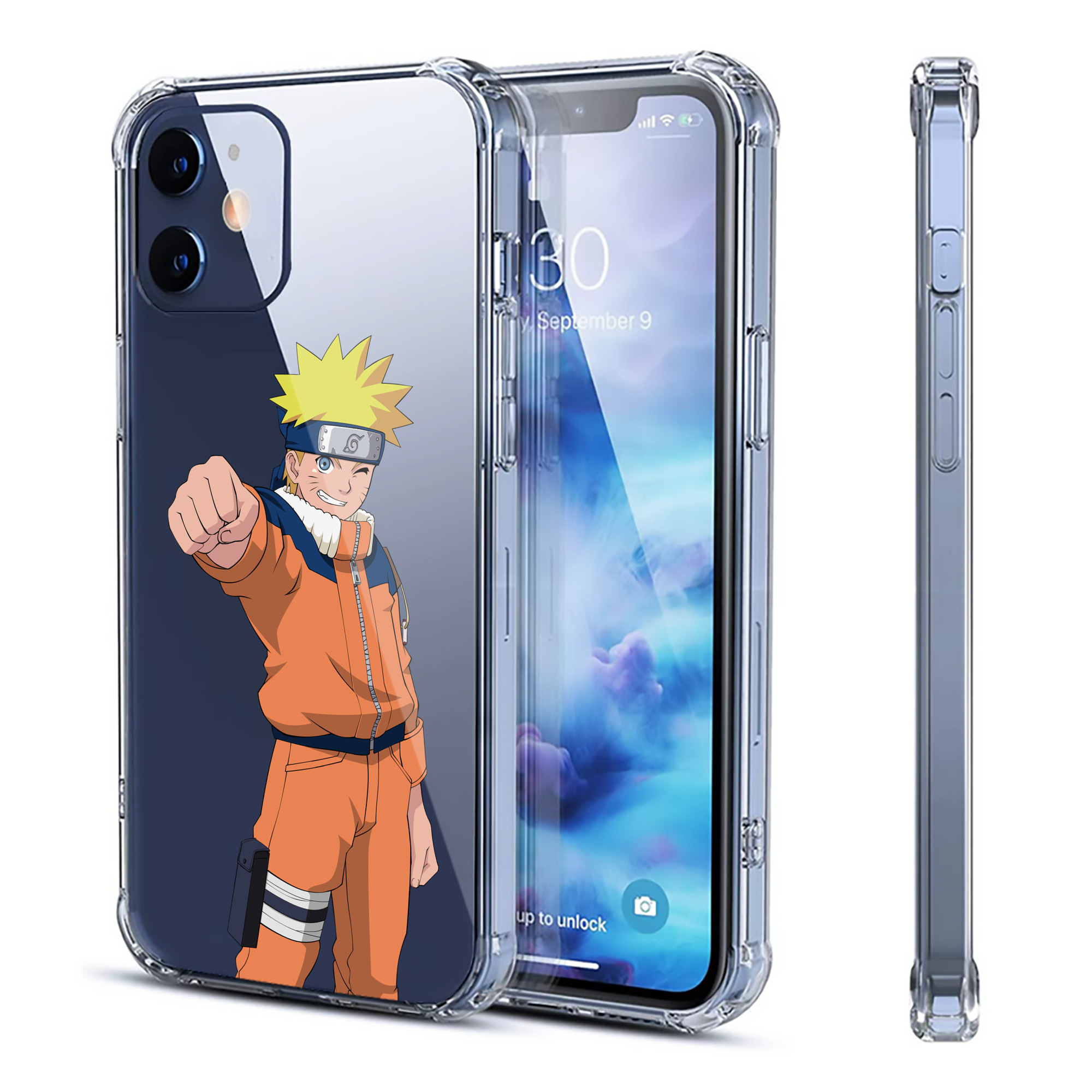 （画像用） NARUTO -ナルト- うずまき ナルト Uzumaki Naruto 【iPhone 12シリーズ対応】透明スマホケース（クリアソフトケース）